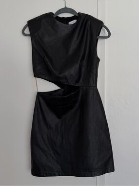 NWOT Lucy Paris Cutout Faux-Leather Mini Dress